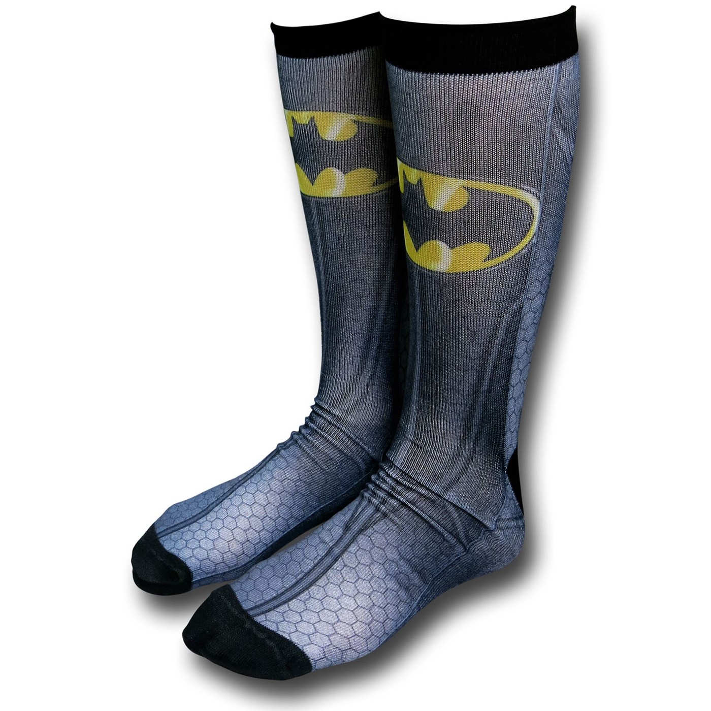 Batman Costume Sublimated Crew Socks, Black