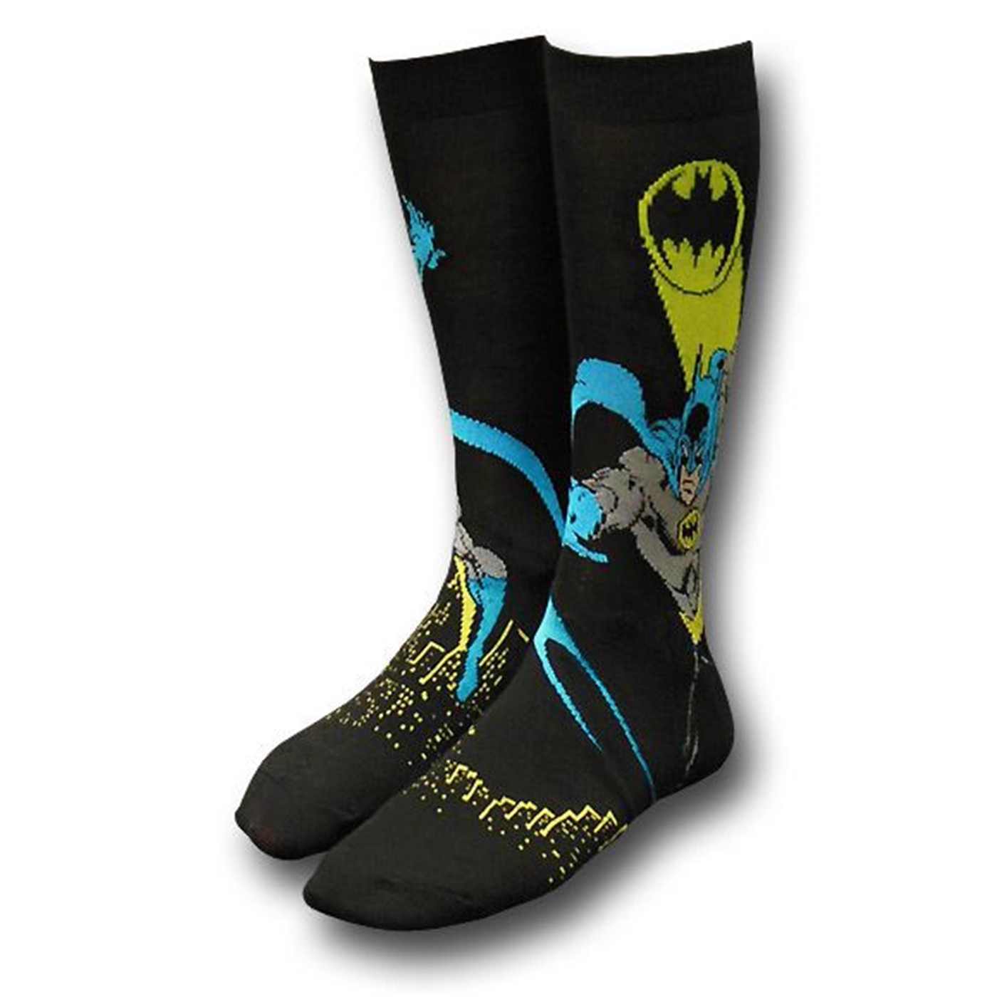 Batman Bat Signal Image and Grey Socks 2-Pack, Grey