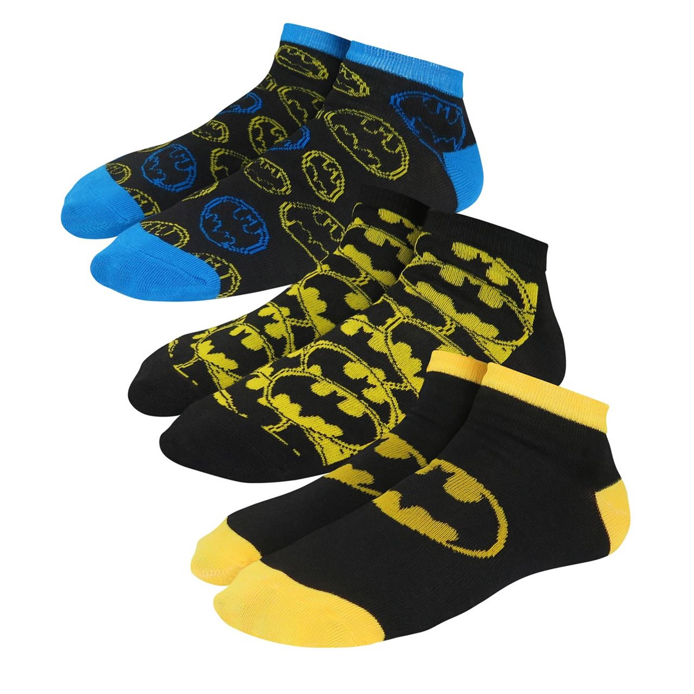 Batman Women's Low-Cut Sock 3 Pack, Black
