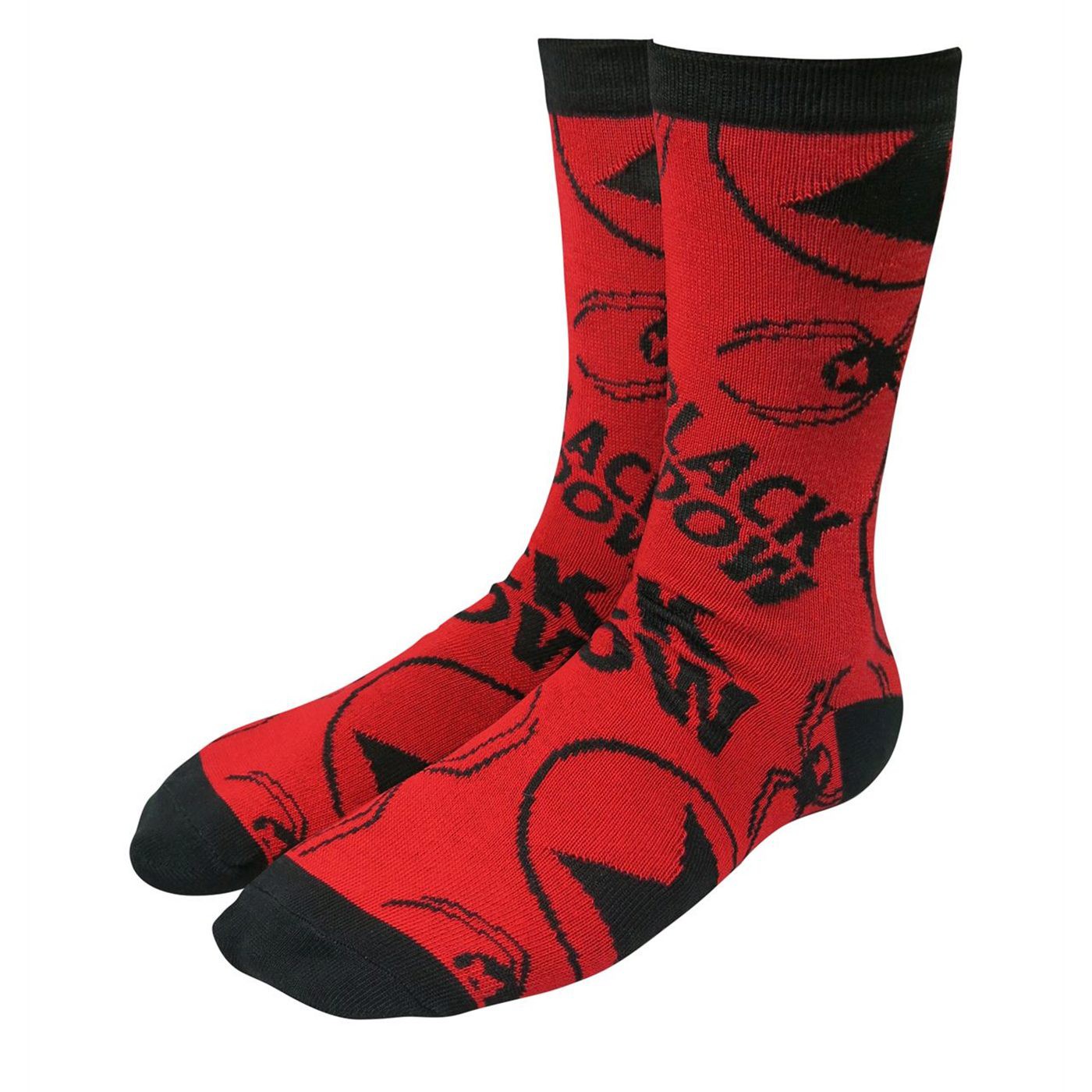Black Widow Symbols and Logos Crew Socks, Red