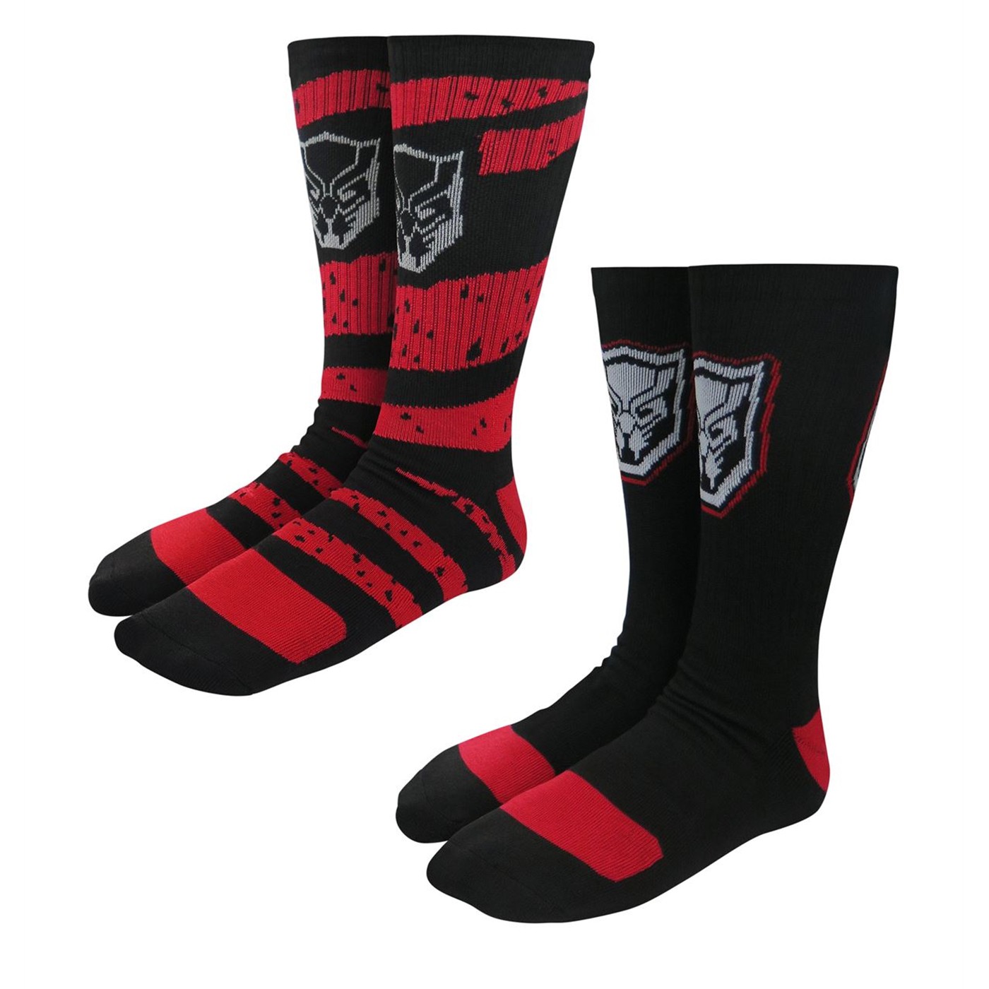 Black Panther Icon Athletic Crew Socks 2-Pack, Black