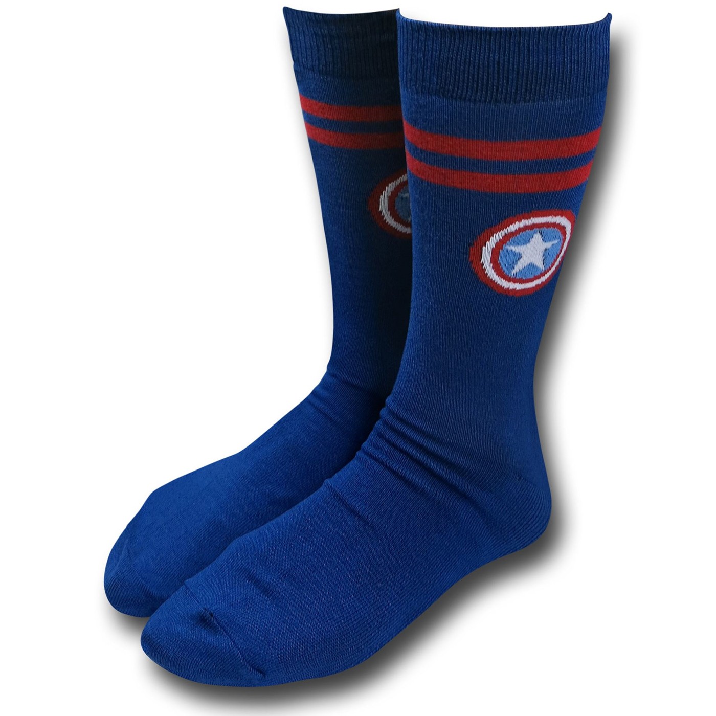 Captain America Shield Crew Socks, Blue