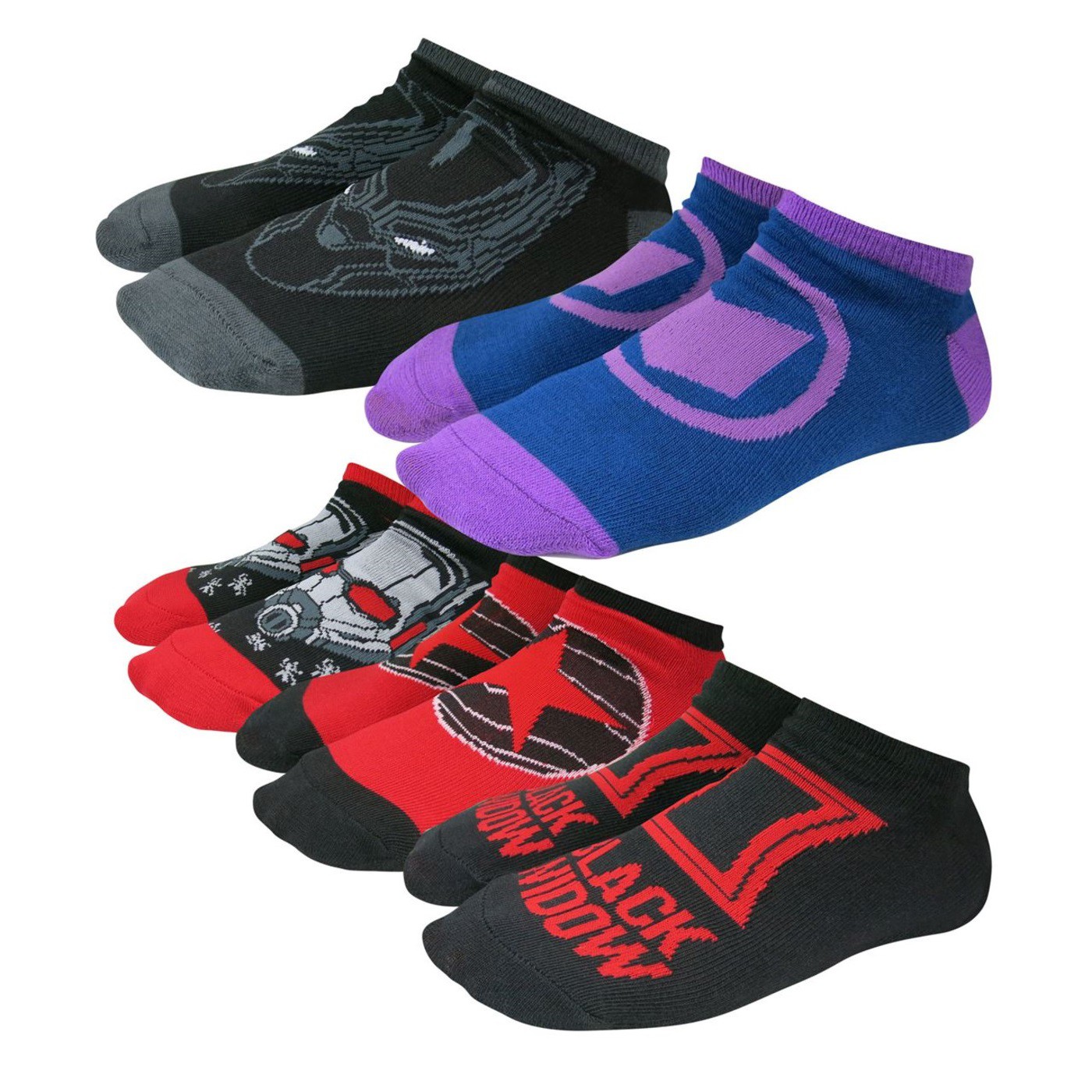 Avengers Assemble Sock 5-Pack, Black