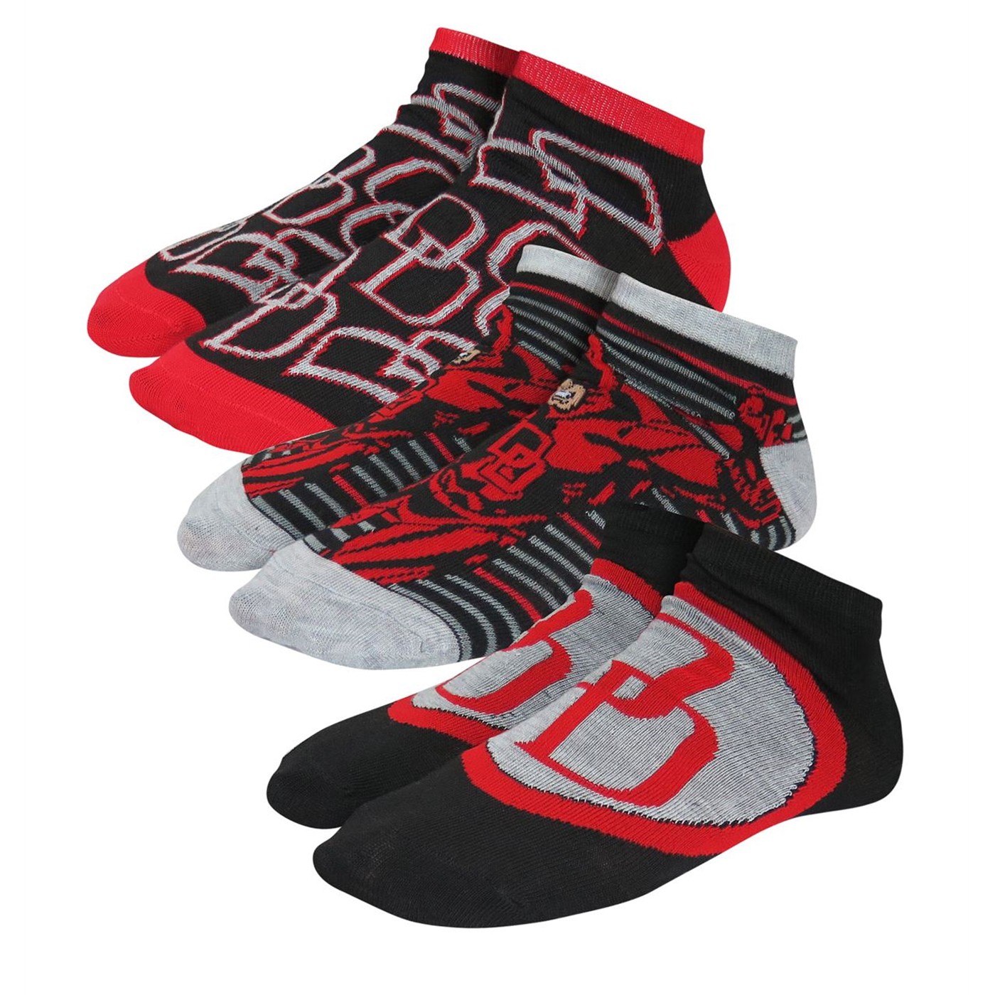 Daredevil Women's Low-Cut Sock 3 Pack, Red