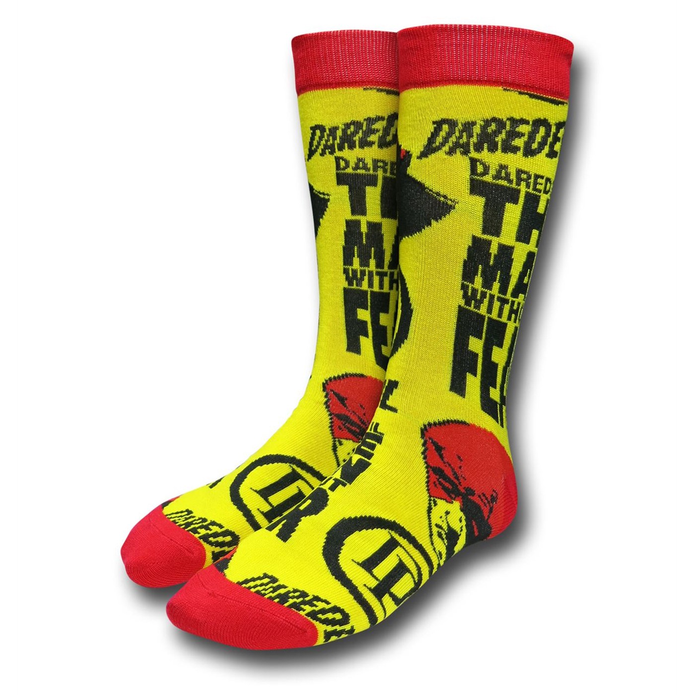 Daredevil Yellow Crew Socks, Yellow