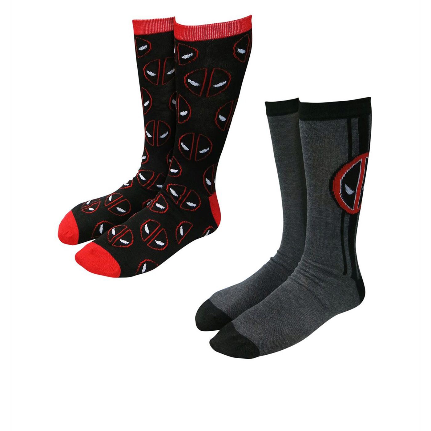 Deadpool Crew Sock 2-Pair Pack, Black