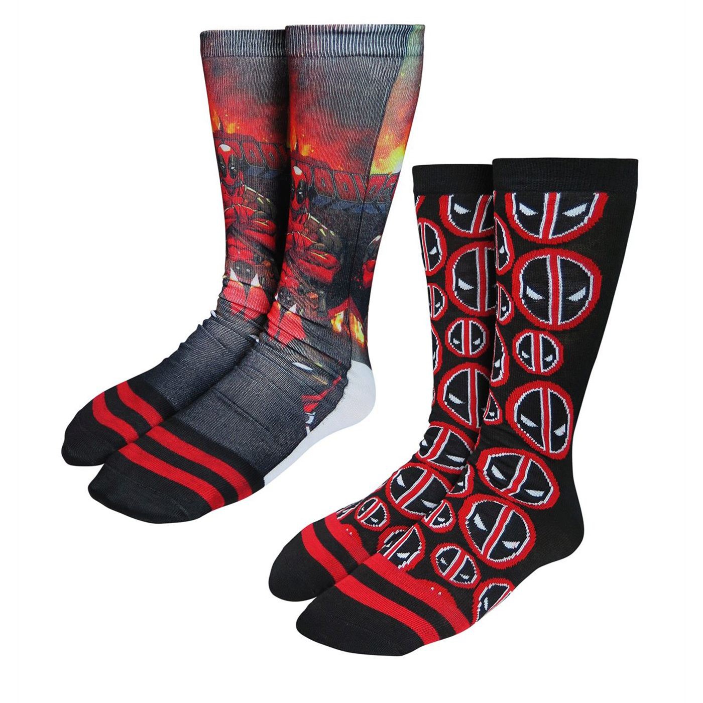 Deadpool Photoreal Sock 2 Pack, Red