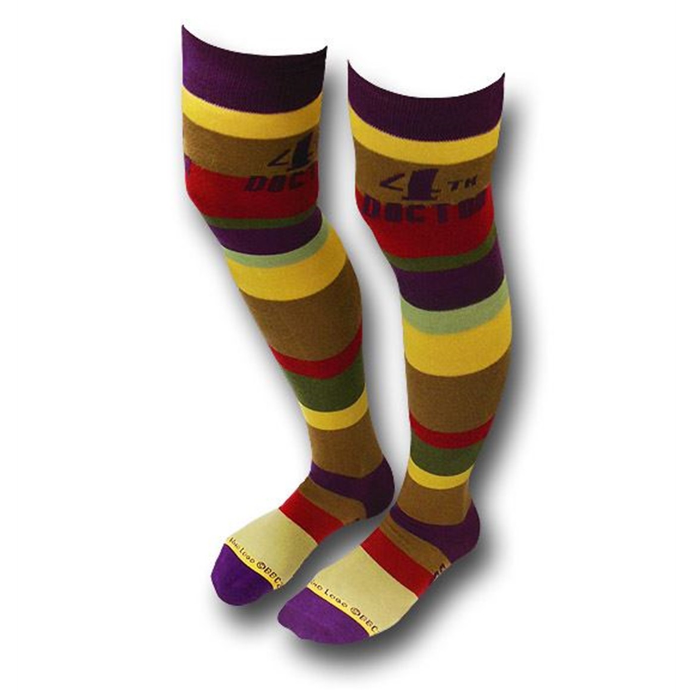 Doctor Who 4th Doctor Women's Over-the-Knee Socks, Brown