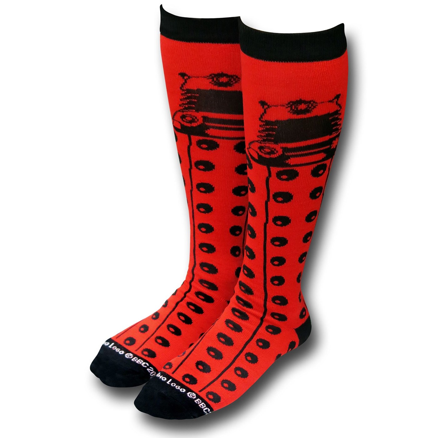 Doctor Who Red Dalek Ladies Knee-High Socks, Red