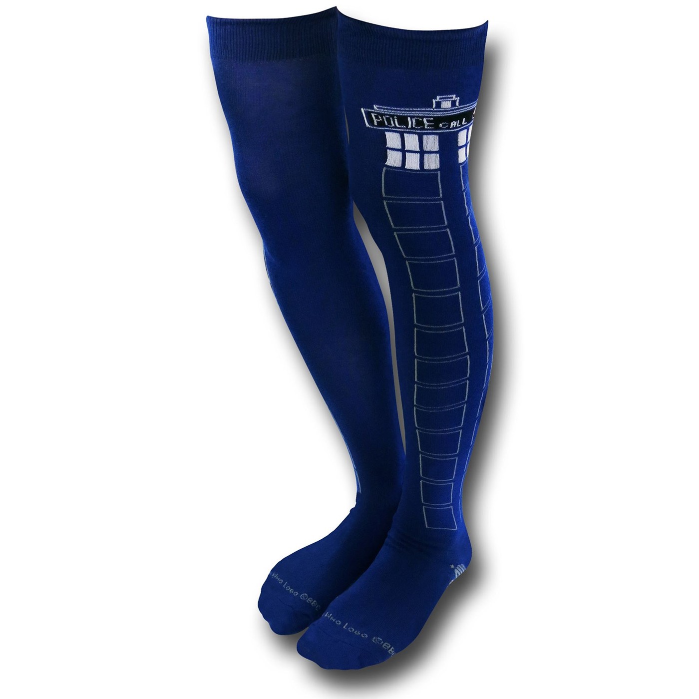 Doctor Who Tardis Over-the-Knee Ladies Socks, Blue