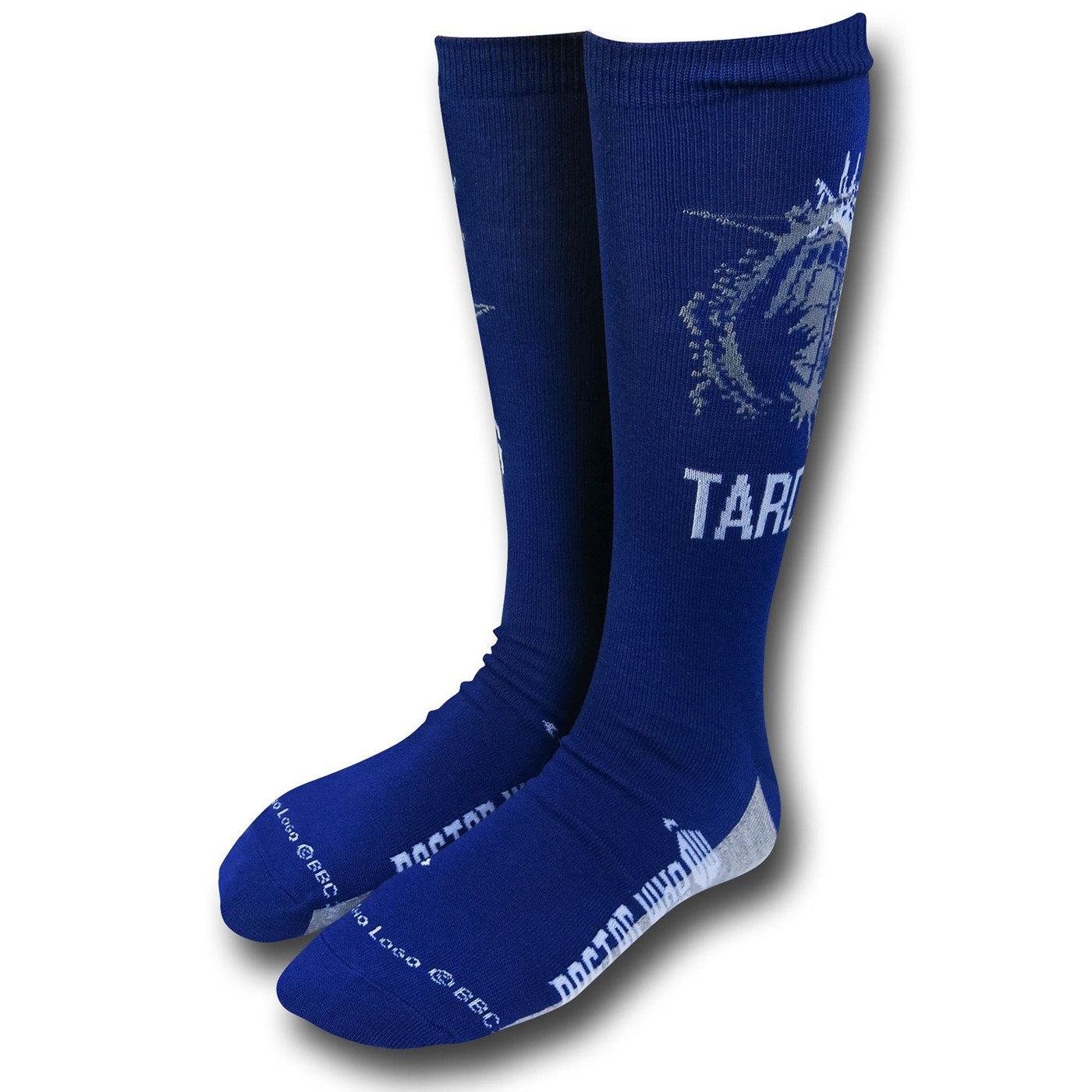 Doctor Who Grey Tardis Crew Socks, Grey