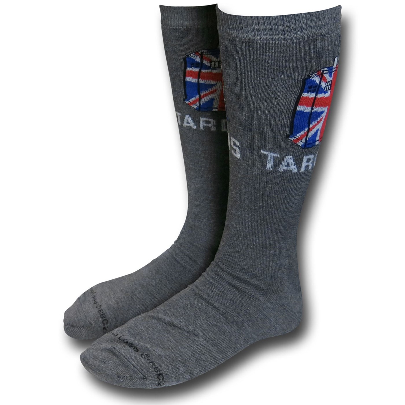 Doctor Who Grey Union Jack Crew Socks, Grey