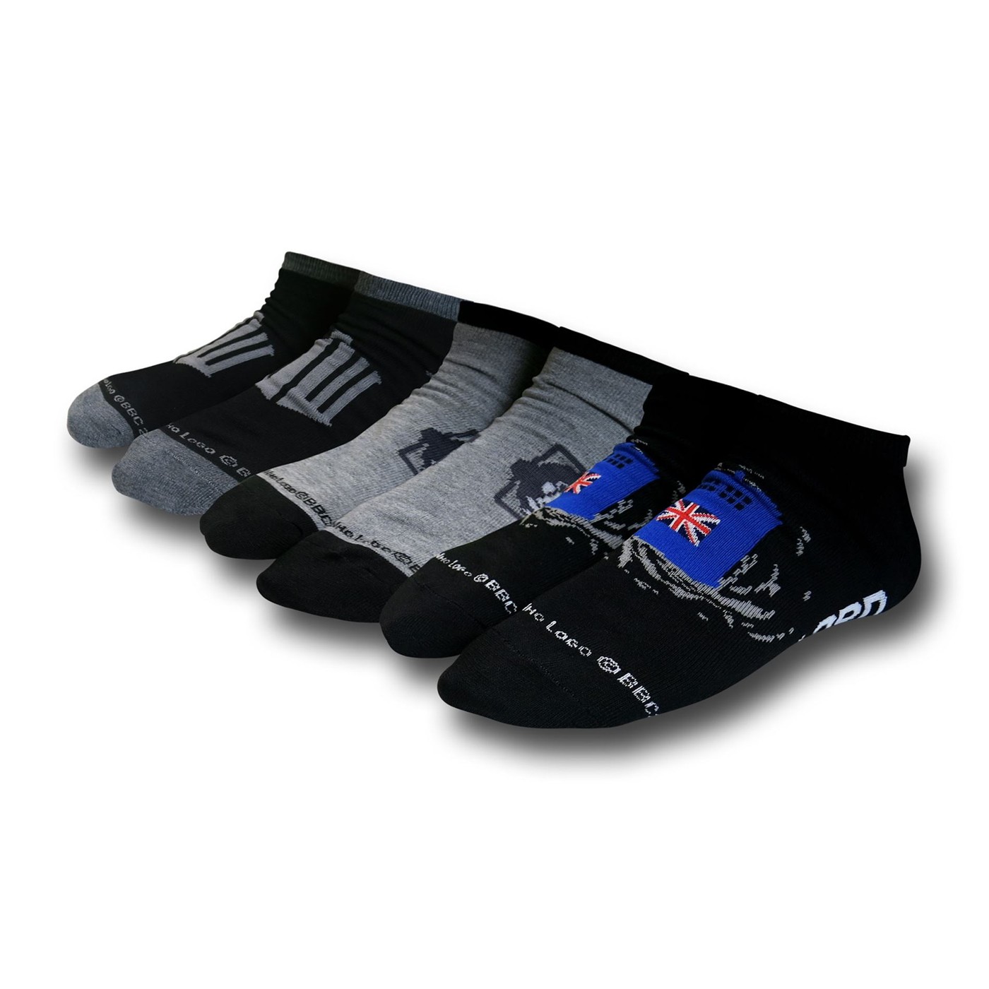 Doctor Who Time Lord Lowcut Socks 3-Pack, Blue