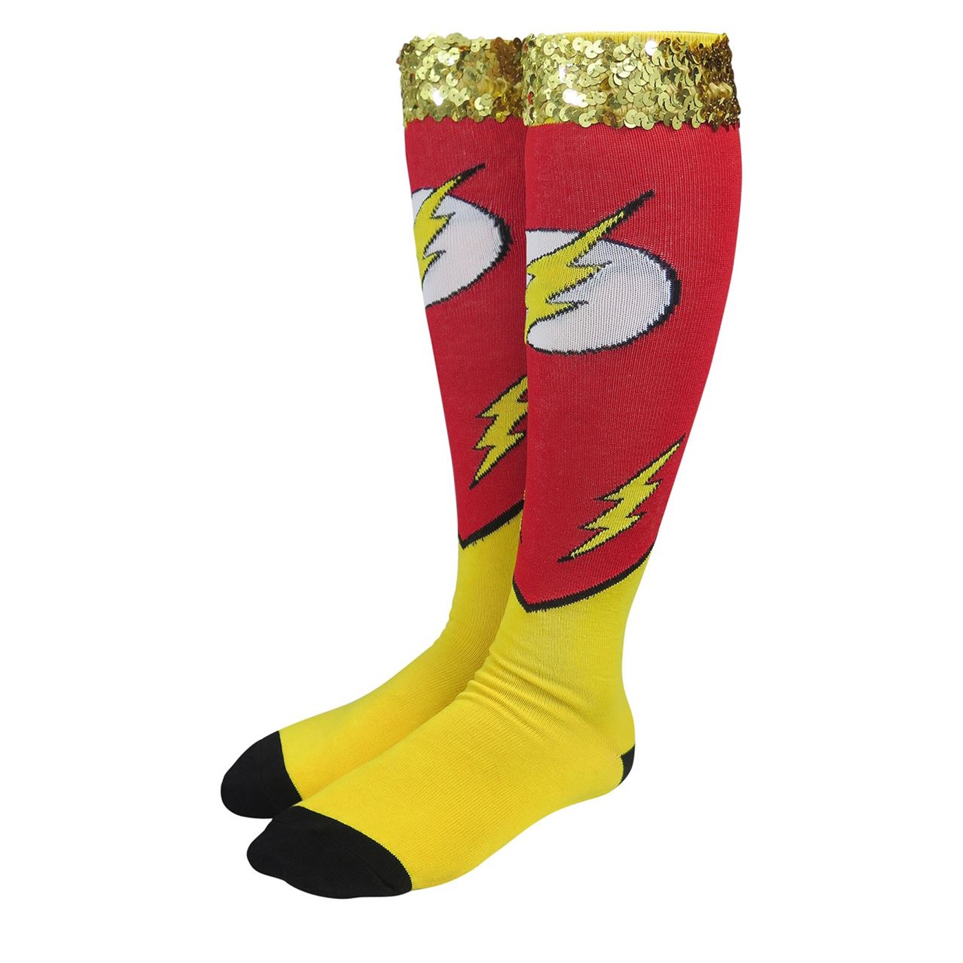 Flash Costume Women's Knee High Socks, Red