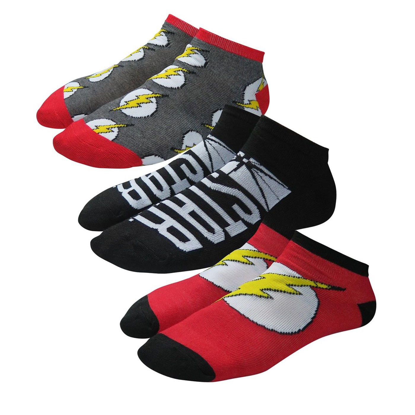 Flash Women's Low-Cut Sock 3 Pack, Red