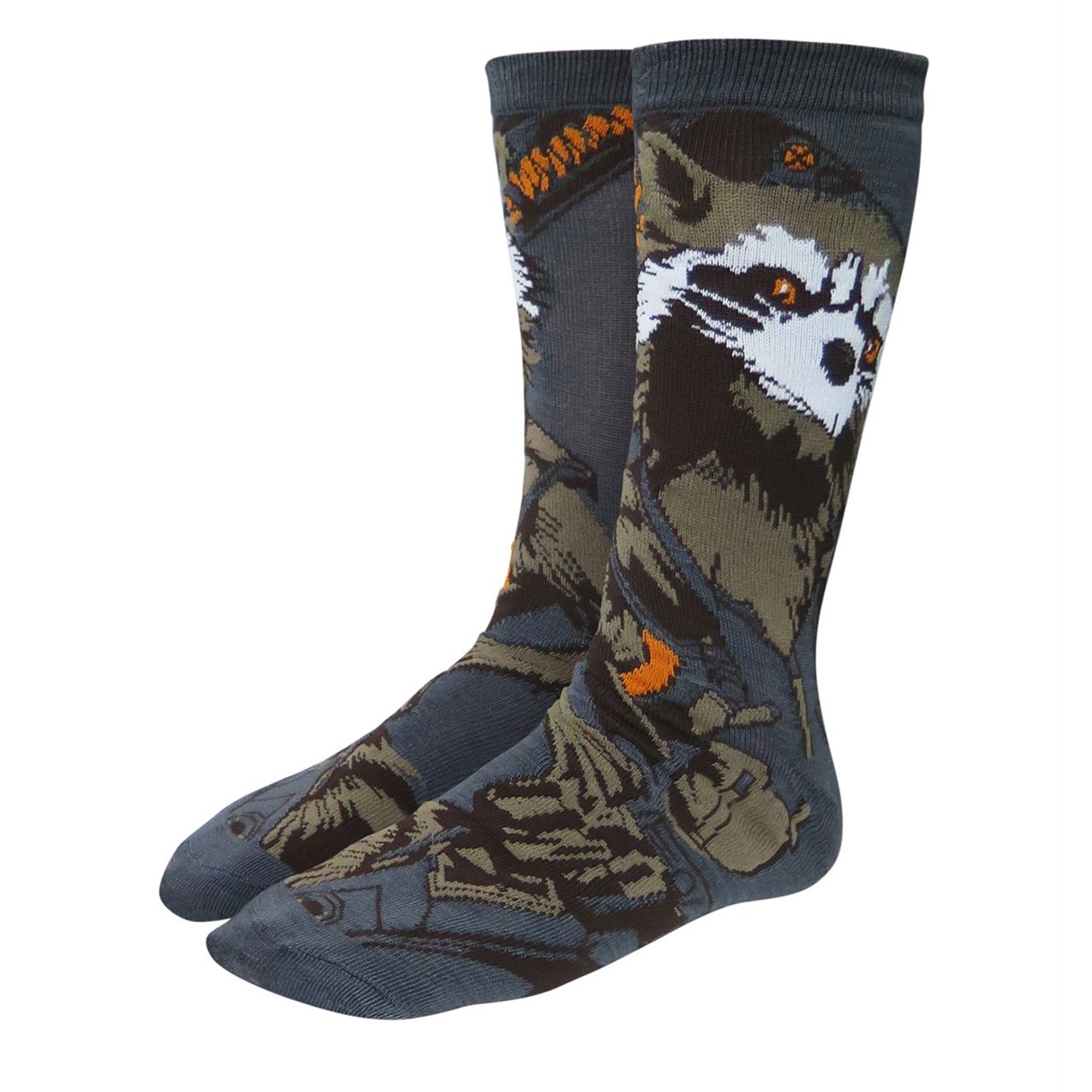 Infinity War GOTG Rocket Raccoon Crew Socks, Black
