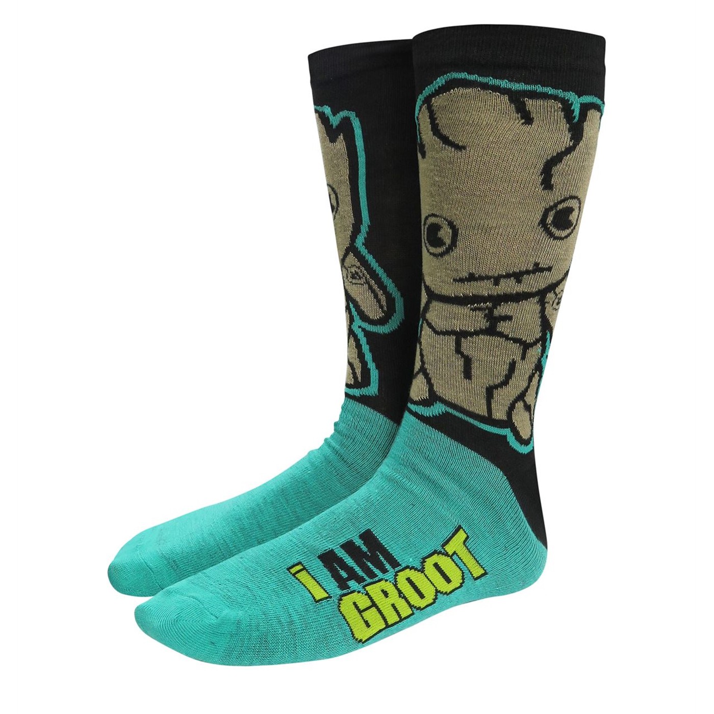 Guardians of the Galaxy Cute Groot Crew Socks, Black