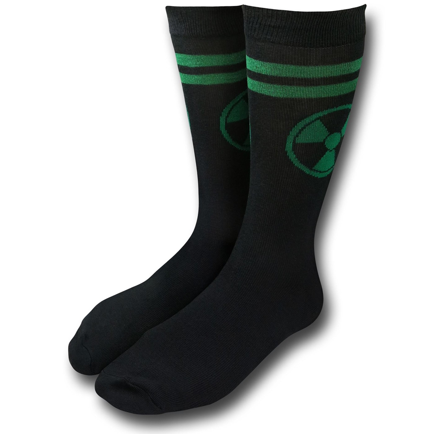 Hulk Radiation Symbol Crew Socks, Black