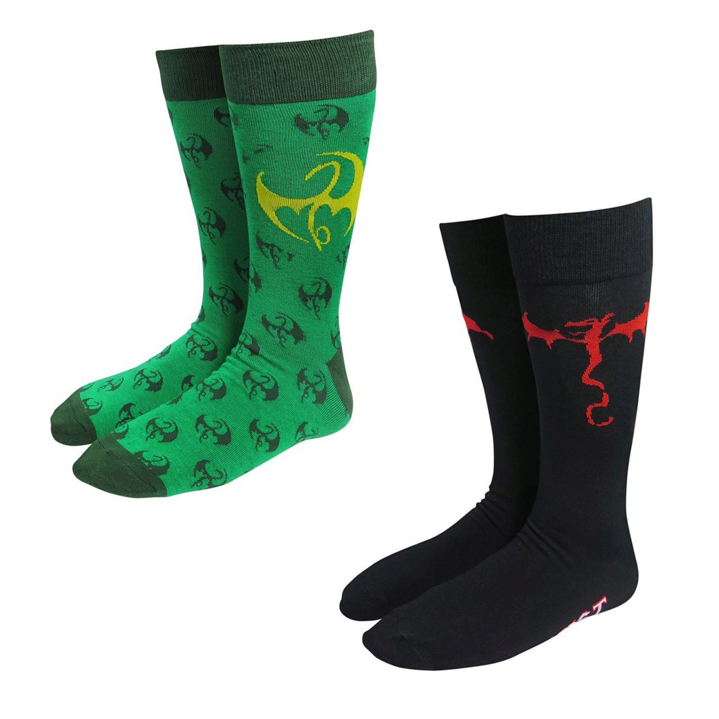 Iron Fist Symbols Sock 2-Pack, Green