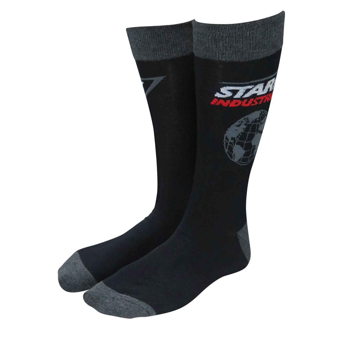 Iron Man Stark Industries Crew Socks, Black
