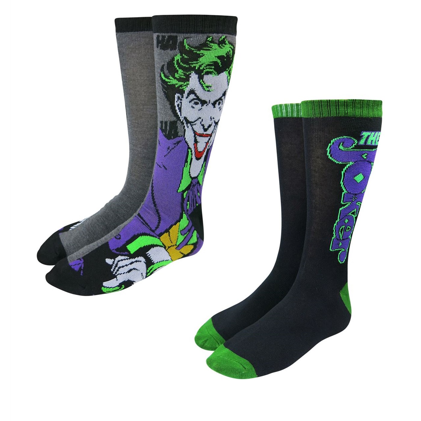 Joker Image Sock 2 Pack, Purple