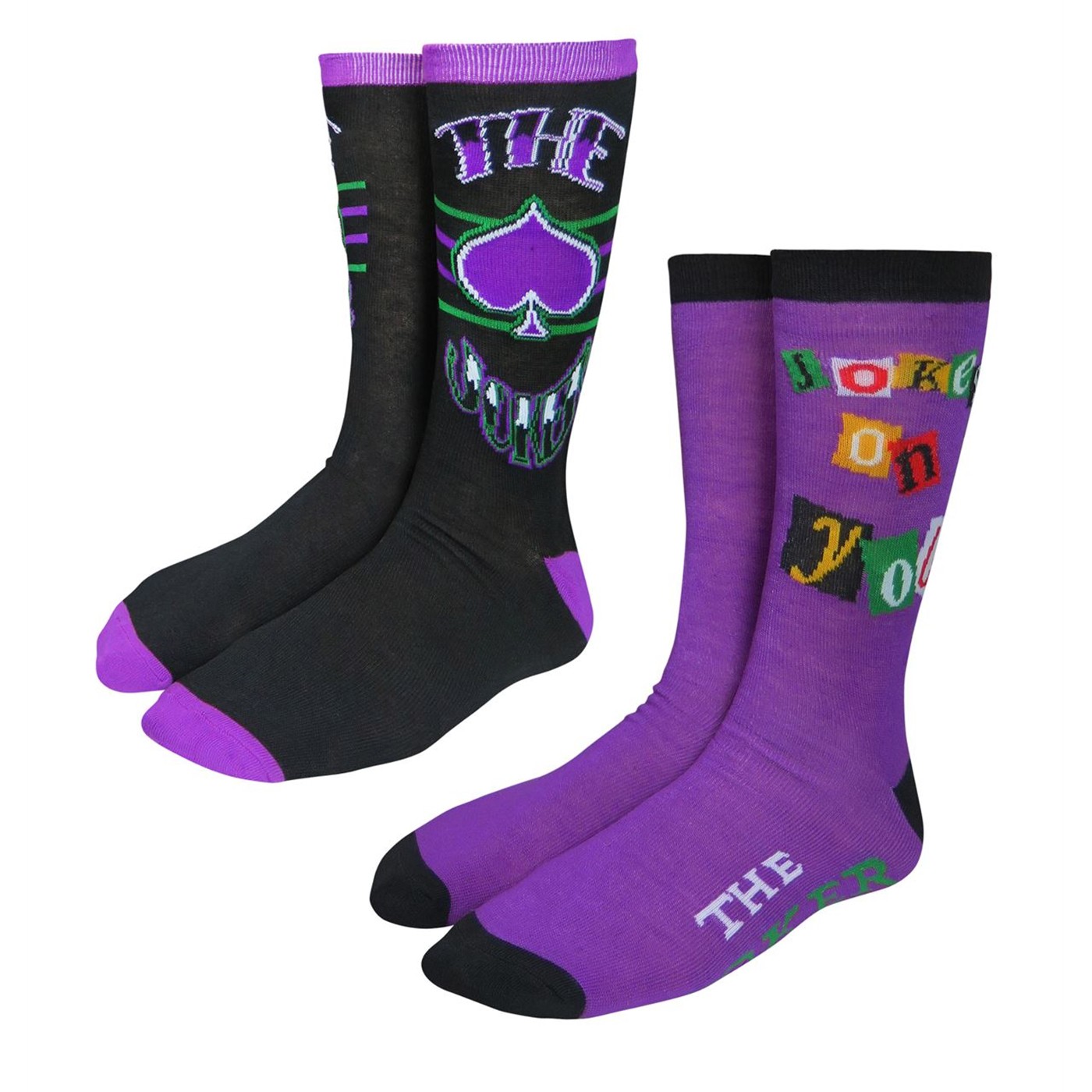 Joker Jokes on You Sock 2 Pack, Purple