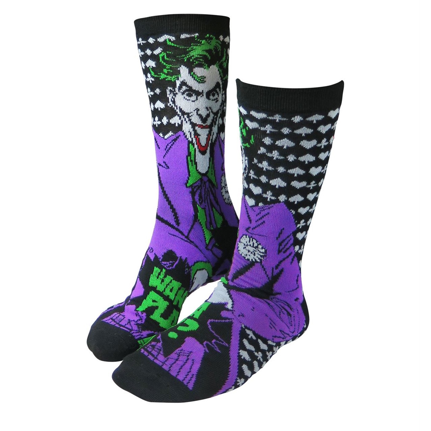 Joker Wanna Play Crew Socks, Black