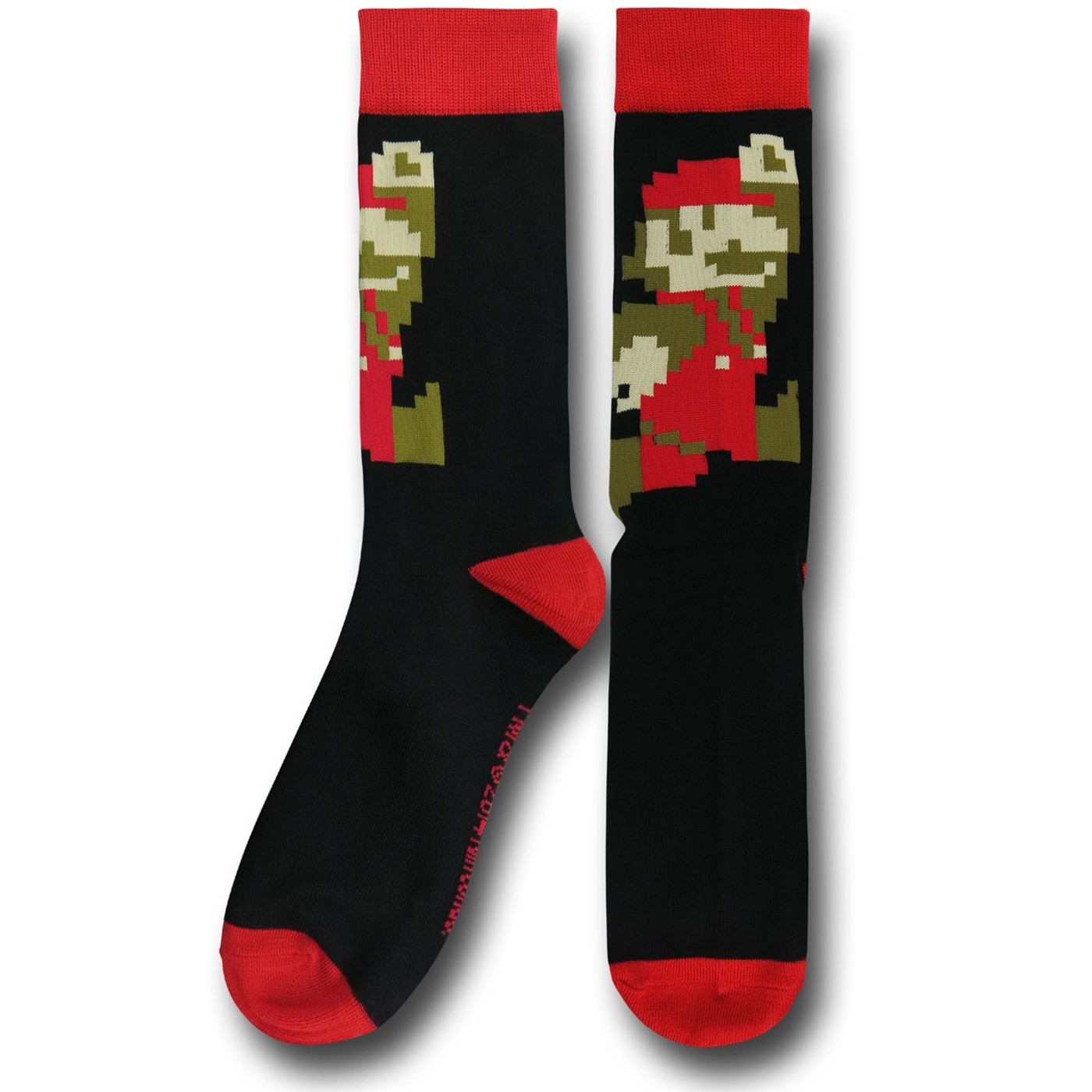 Nintendo Mario Jumping Crew Socks, Black