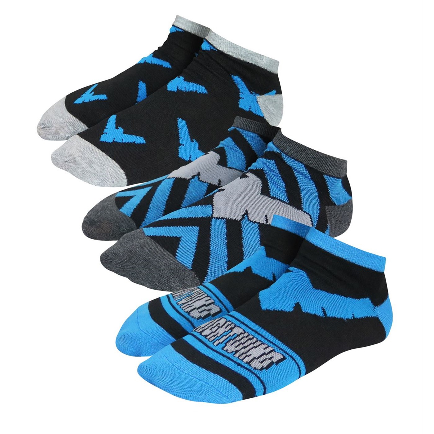 Nightwing Women's Low-Cut Sock 3 Pack, Blue