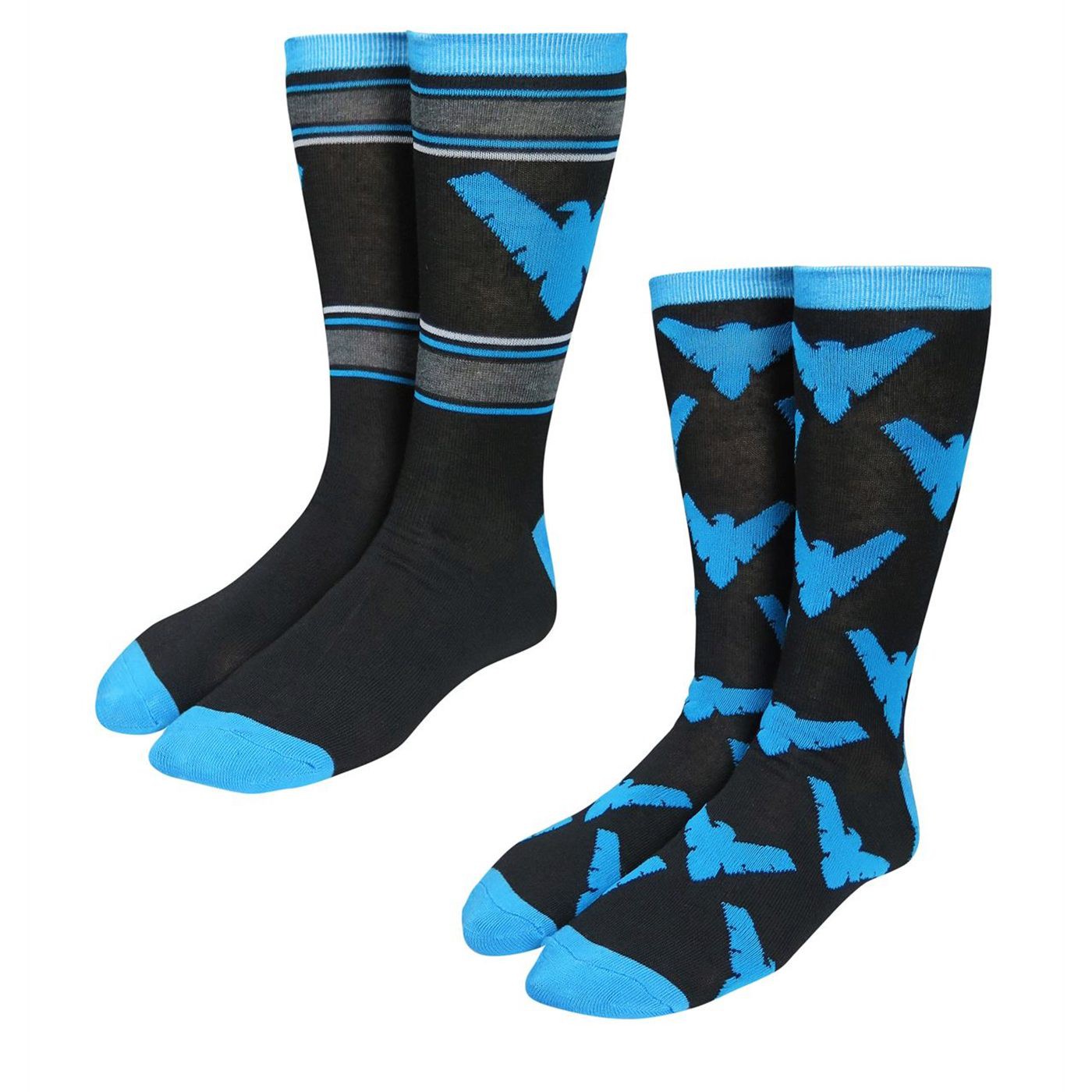 Nightwing Symbols Sock 2 Pack, Black