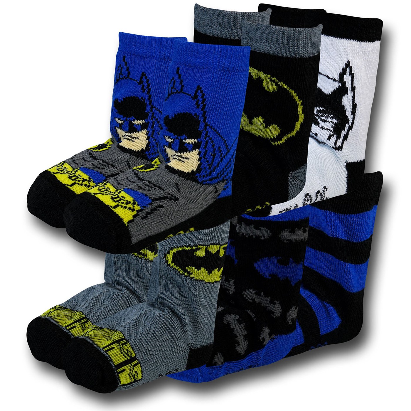 Batman Costume Infant Socks 6-Pack, Black