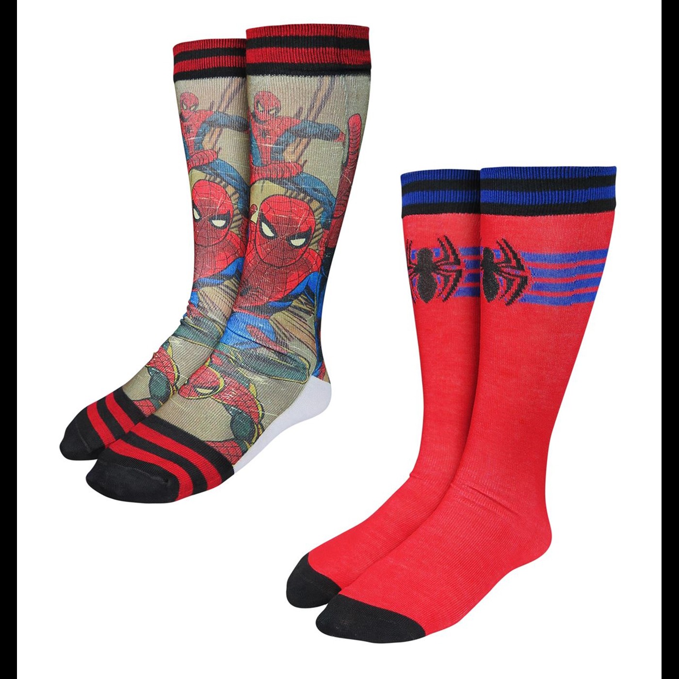Spiderman Photoreal Sock 2 Pack, Red