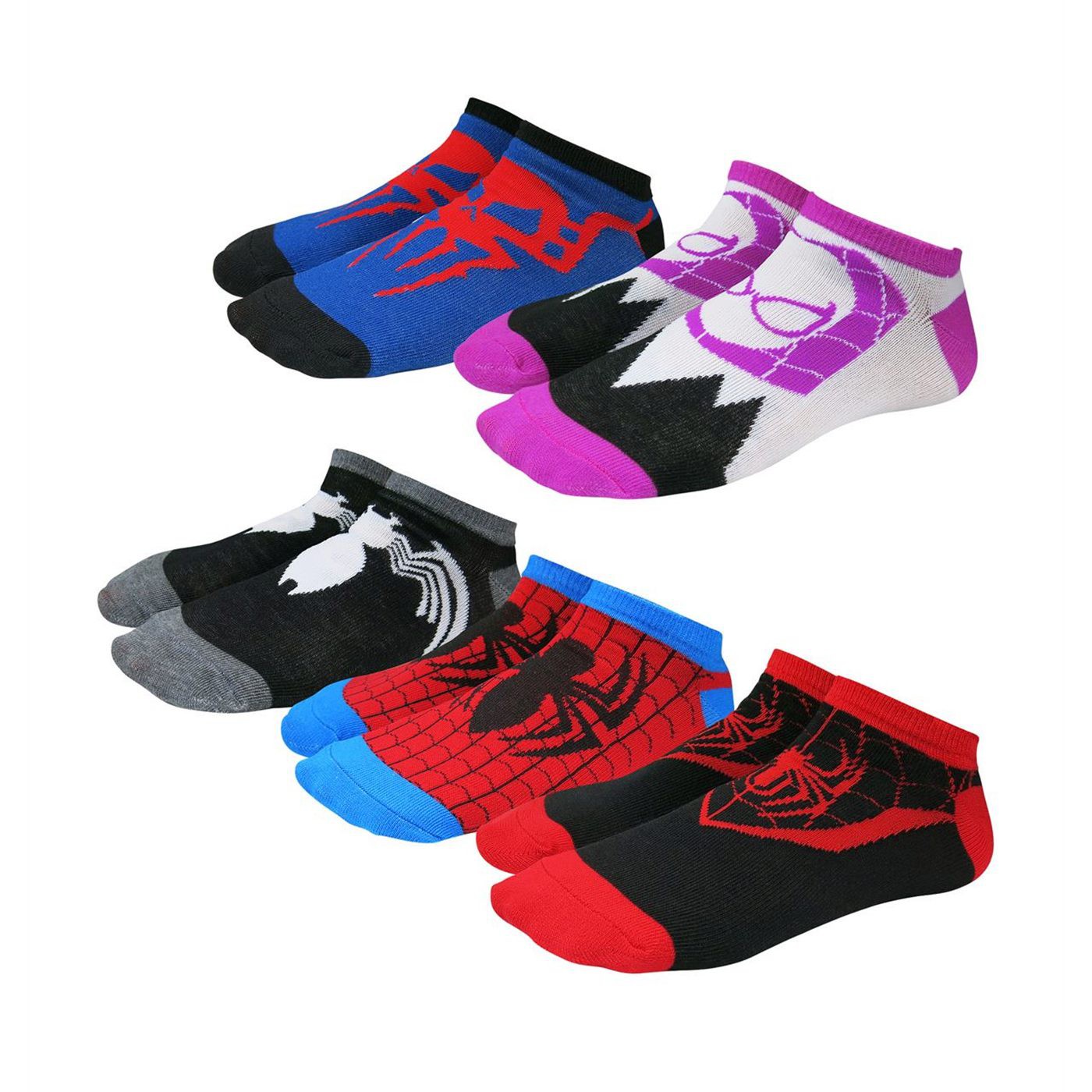Spider-Man and Friends Sock 5-Pack, Black