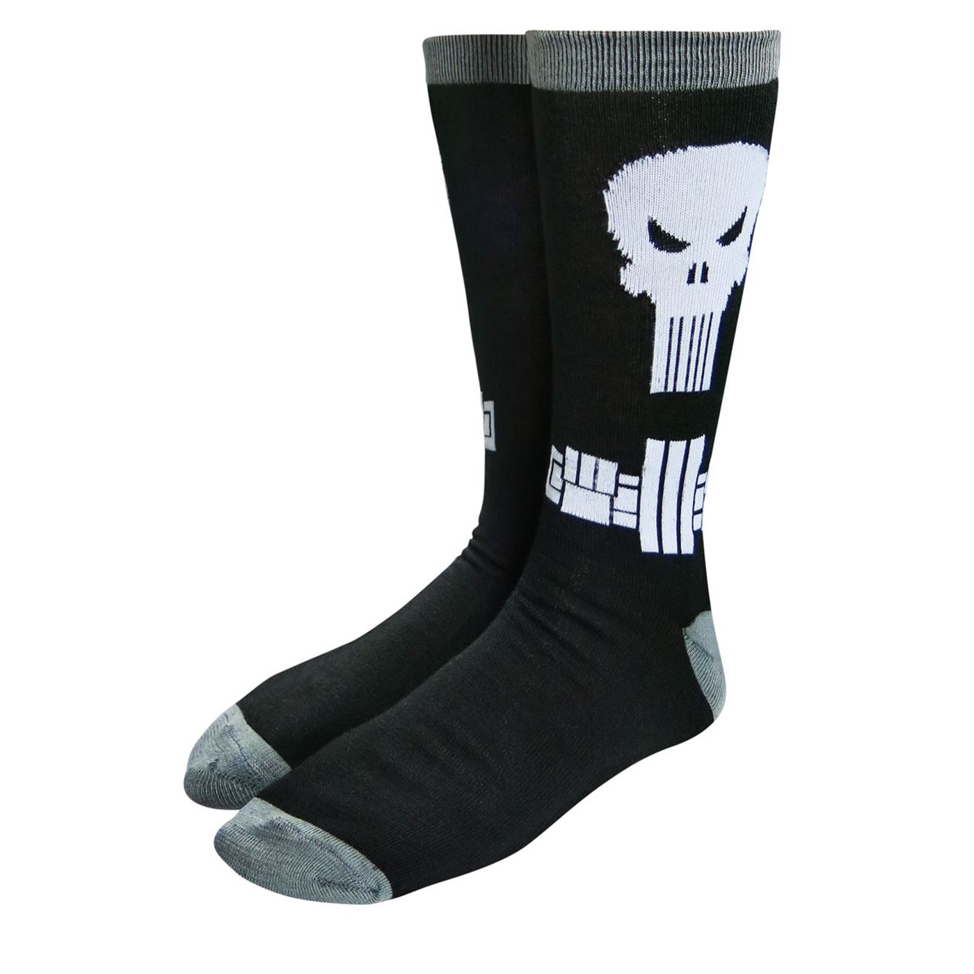 Punisher Belted Costume Crew Sock, Black