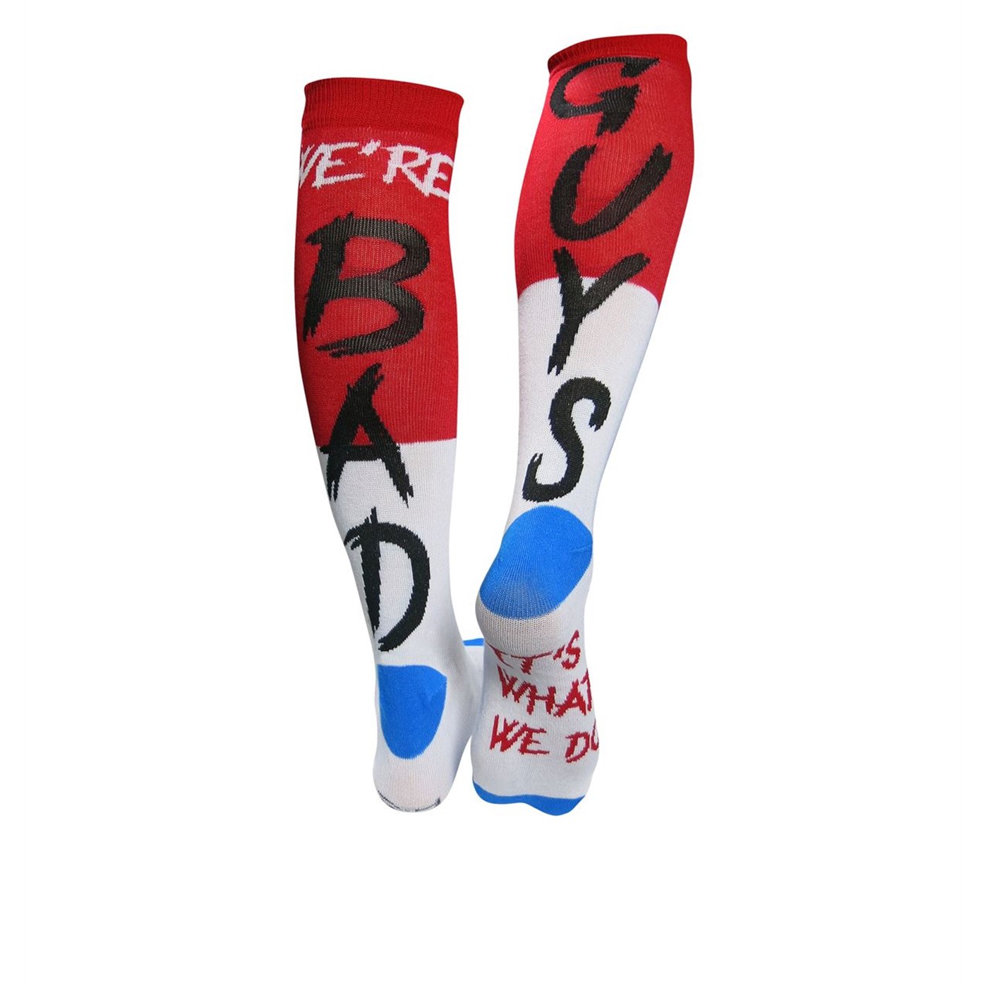 Suicide Squad Harley Quinn Bad Guys Socks, White