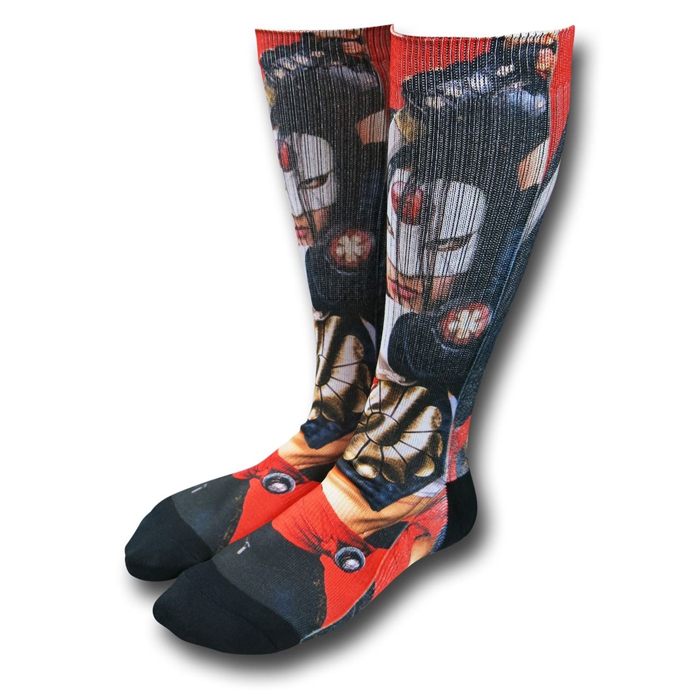 Suicide Squad Katana Sublimated Socks, Red