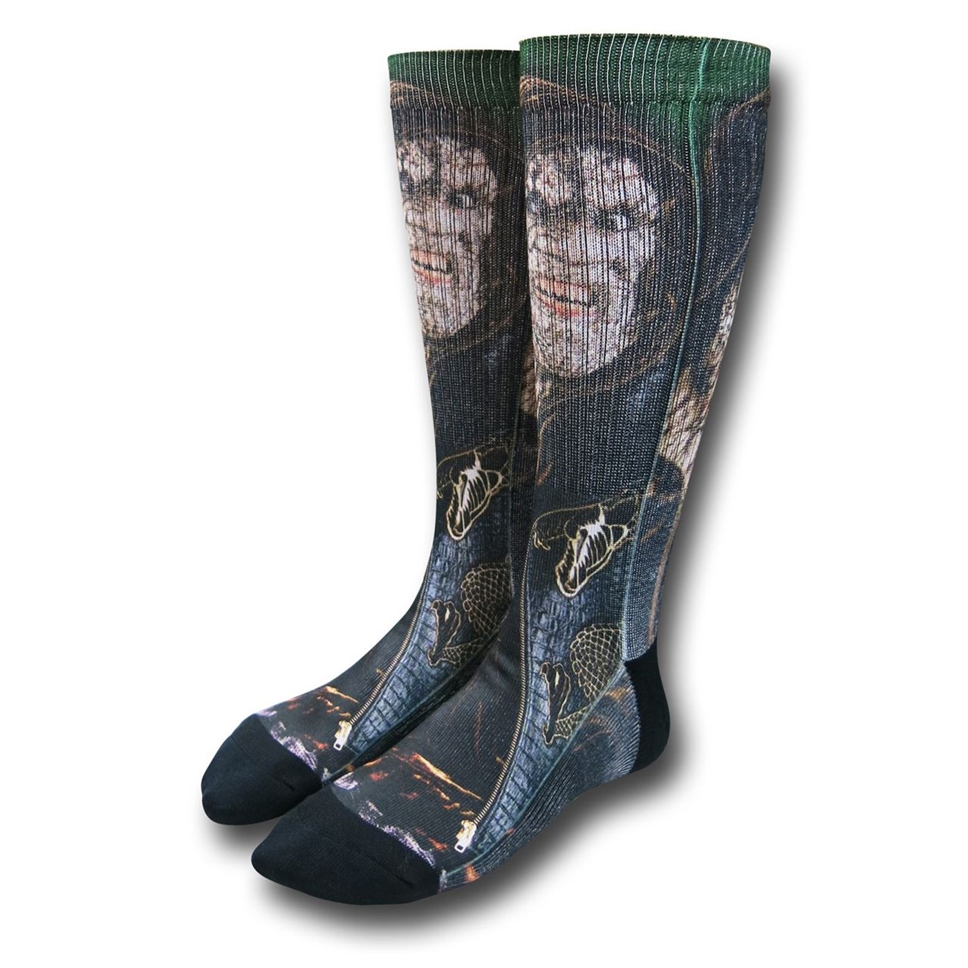Suicide Squad Killer Croc Sublimated Socks, Black