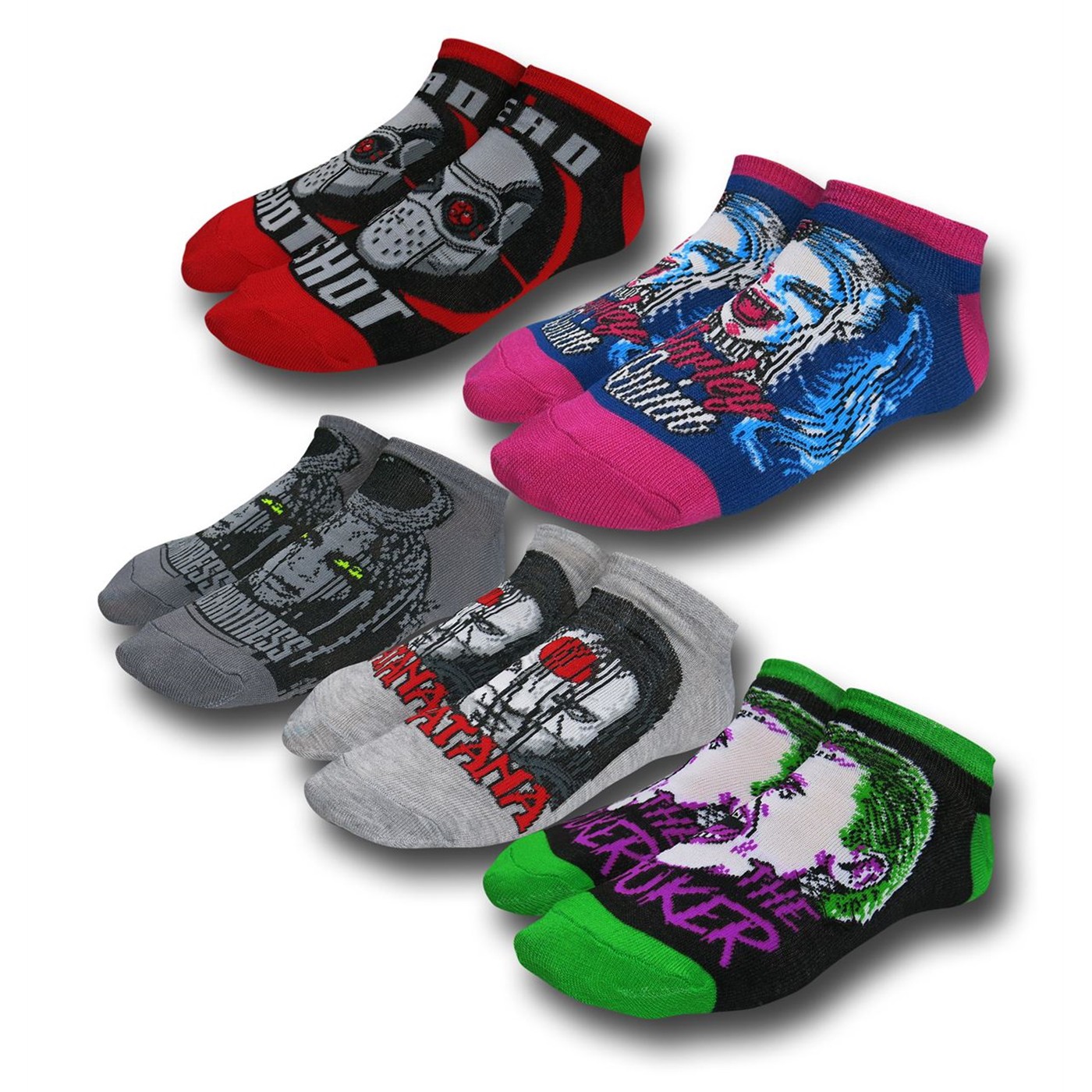 Suicide Squad Team Sock 5 Pack, Black