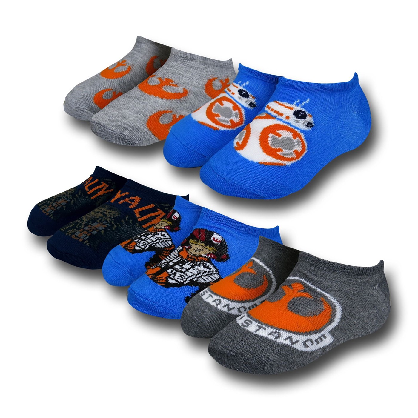 Star Wars BB-8 and Friends 5 Pack Kids Socks, White