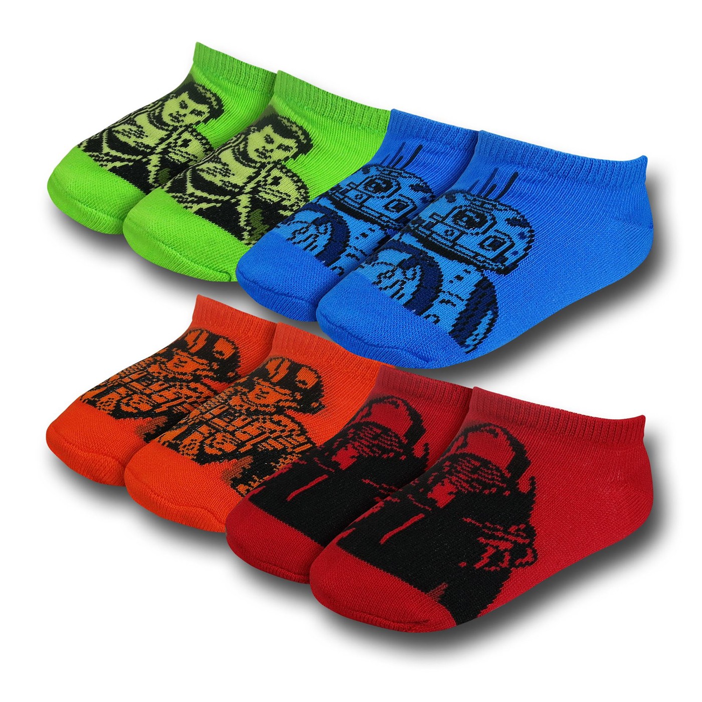 Star Wars Force Awakens Bright 4 Pack Toddler Socks, Black