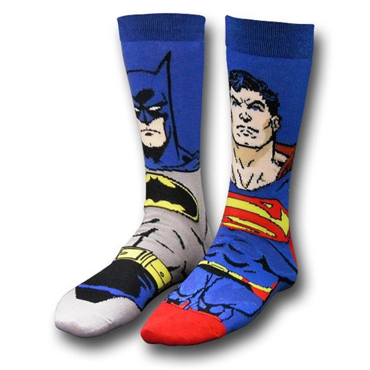 Superman & Batman Image Print Socks