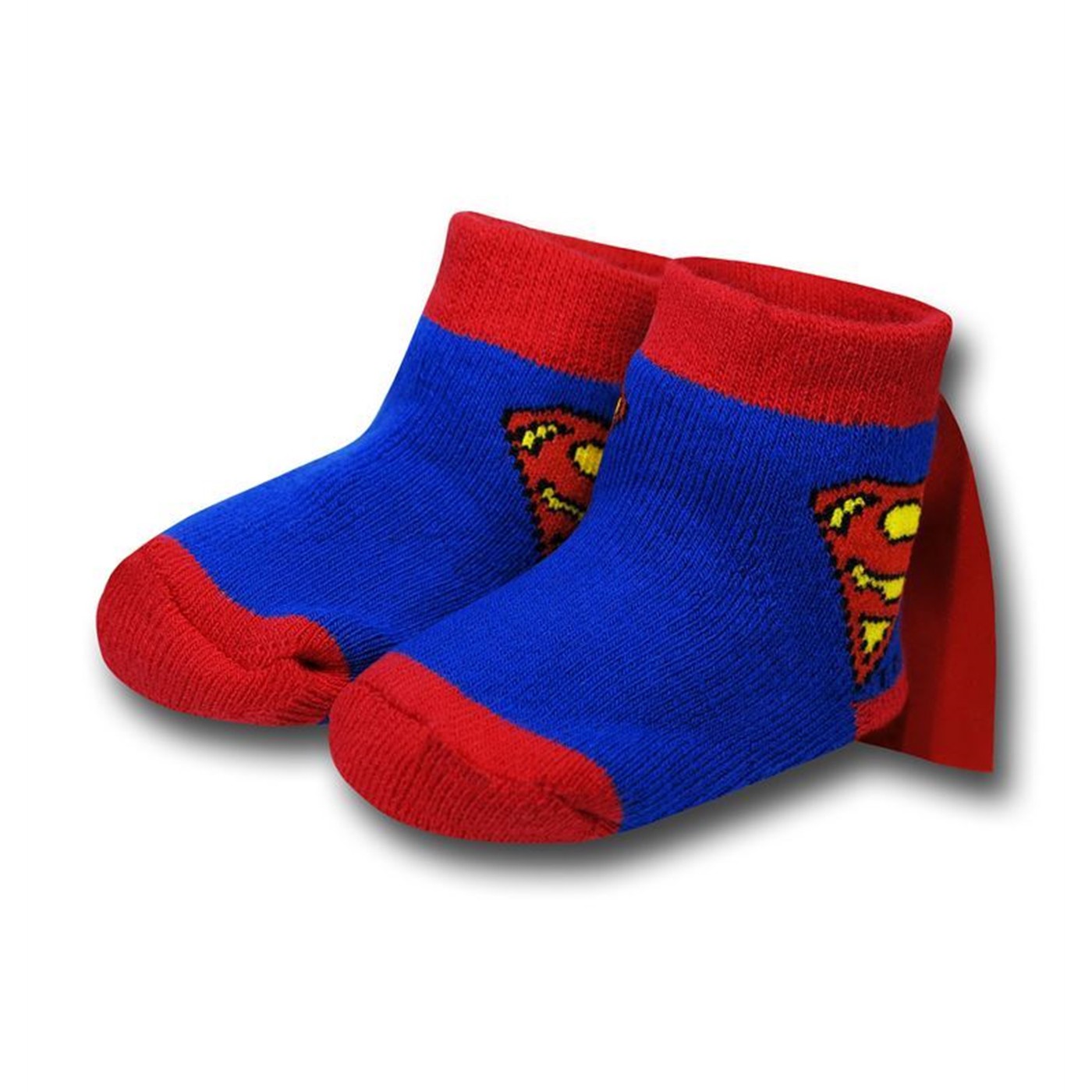 Superman Infant Socks with Cape, Blue
