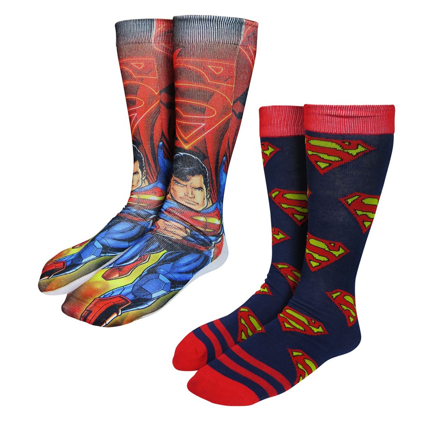 Superman Photoreal Sock 2 Pack, Red
