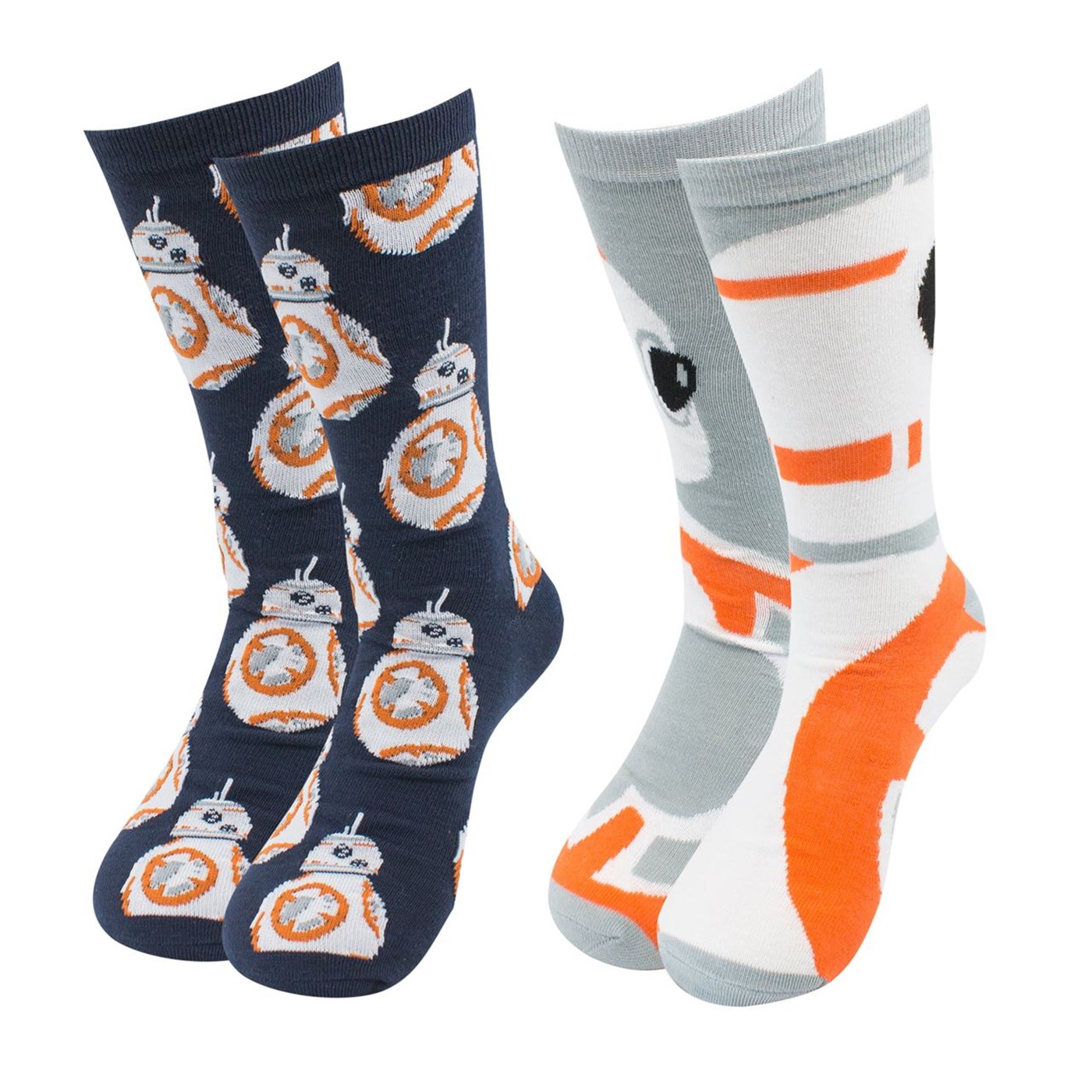 Star Wars BB-8 Crew Socks 2-Pack, Blue