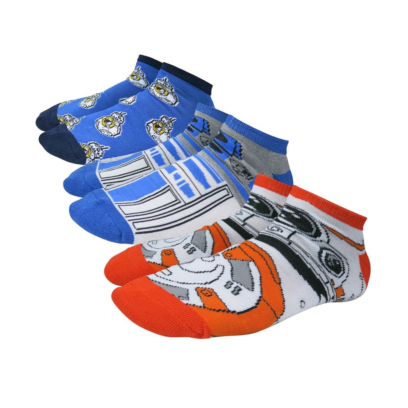 Star Wars BB-8 and R2-D2 Sock 3 Pack, Blue