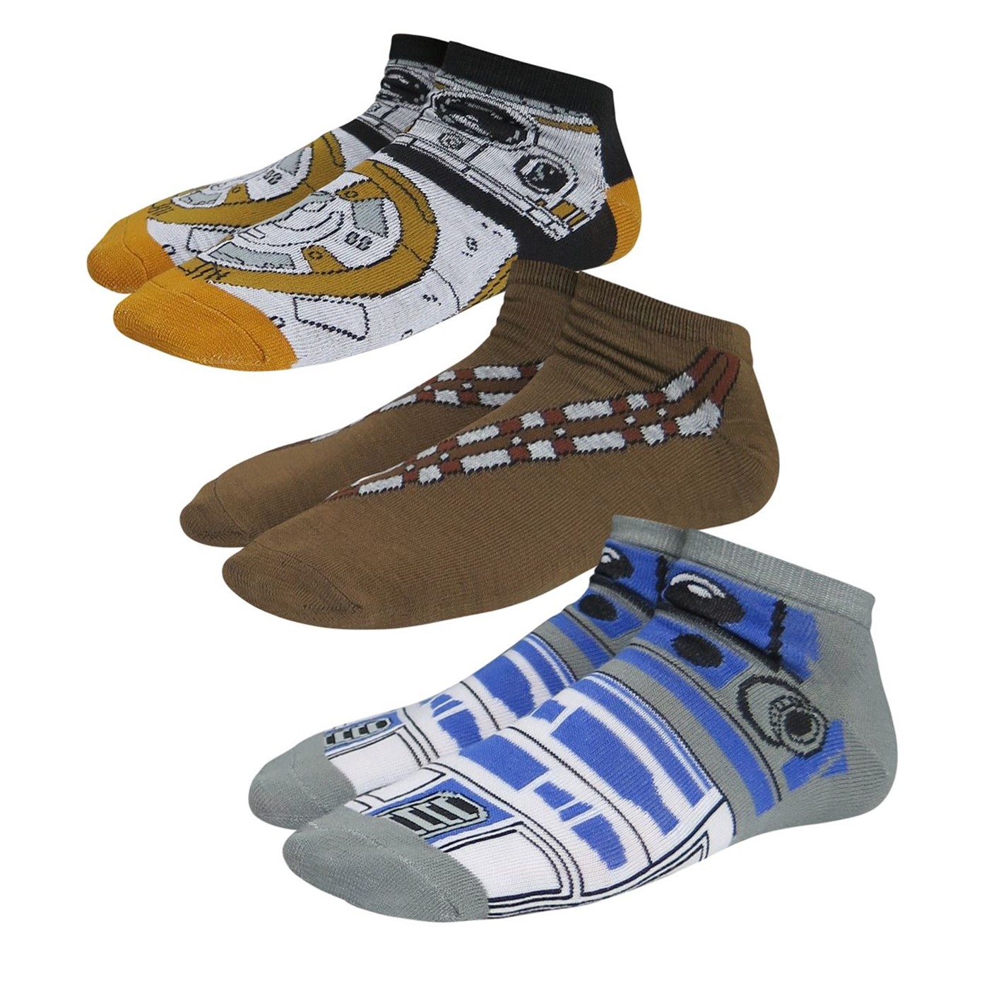 Star Wars Now & Then Women's Low-Cut Sock 3 Pack, Brown