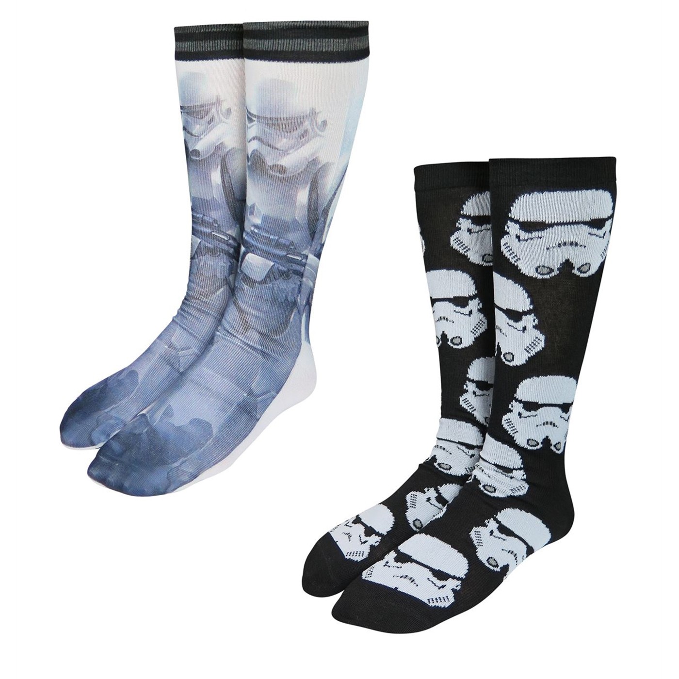 Star Wars Stormtrooper Photoreal Sock 2 Pack, Black