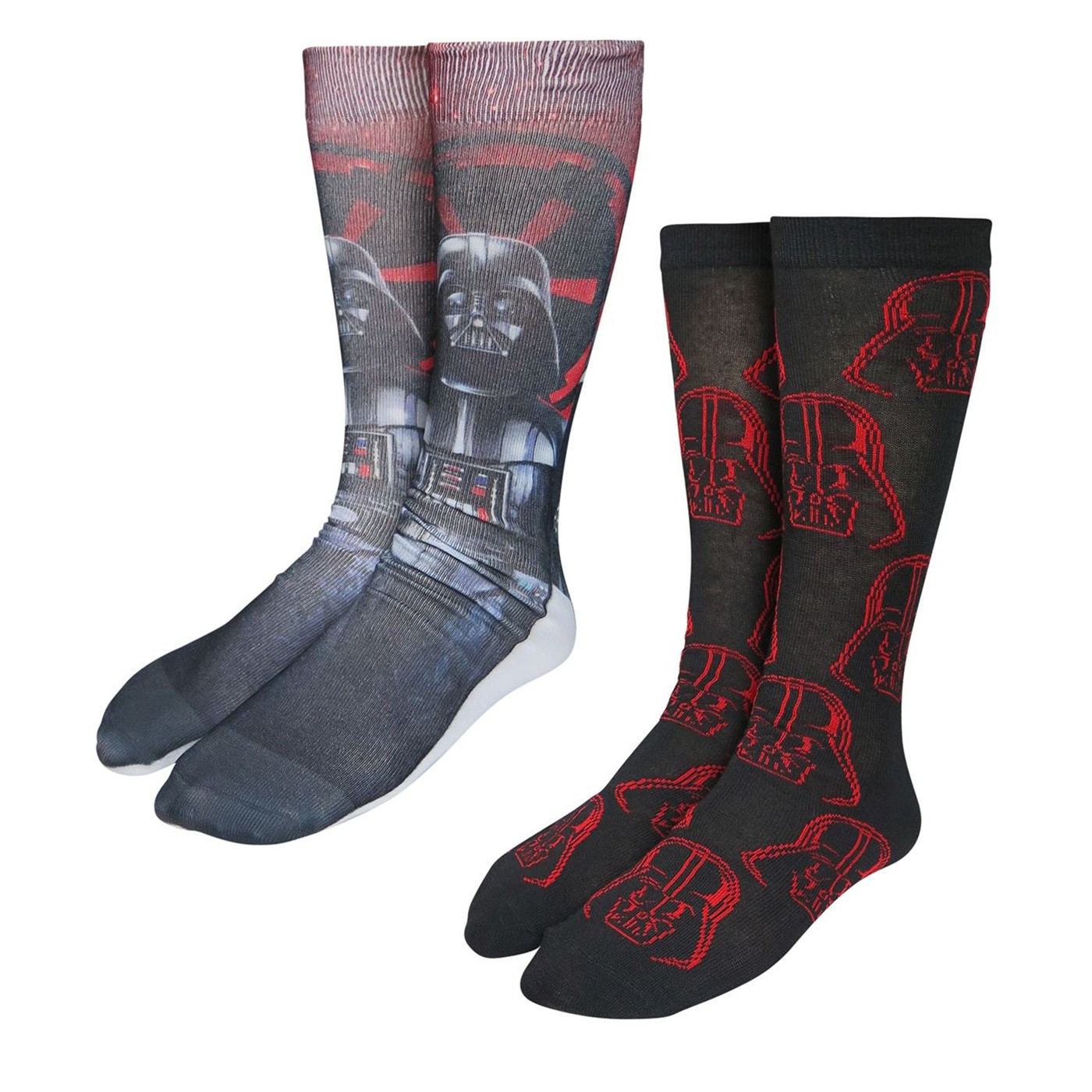 Star Wars Darth Vader Photoreal Sock 2 Pack, Black