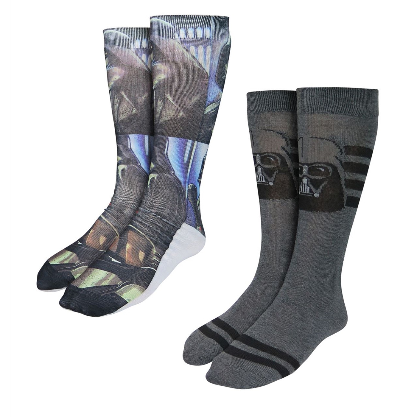 Star Wars Darth Vader Collage Photoreal Sock 2 Pack, Black