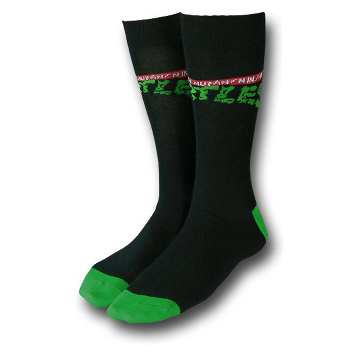 TMNT Logo Black Crew Socks, Black